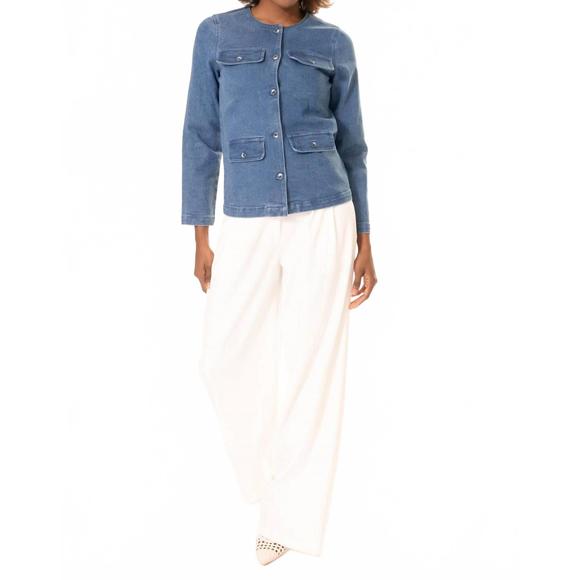NEW AREA STARS jessi wide leg pant in white - Picture 1 of 3